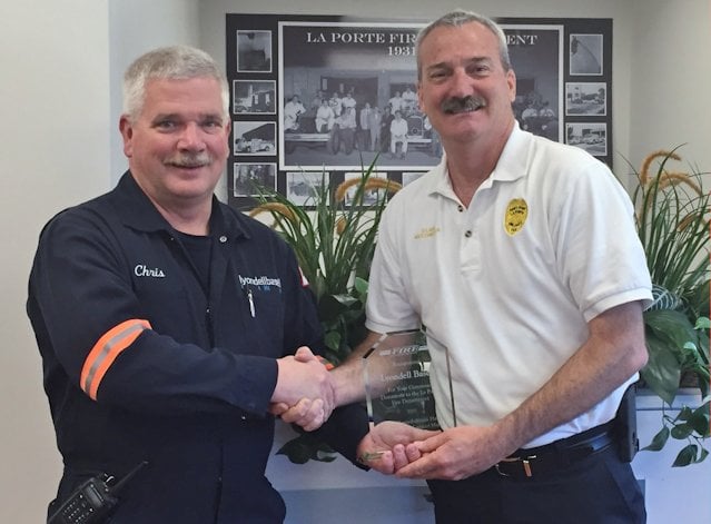 La Porte Volunteer Fire Department Recognizes LyondellBasell