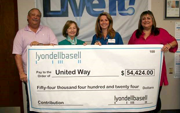 LyondellBasell Victoria Plant United Way Campaign Exceeds $50,000