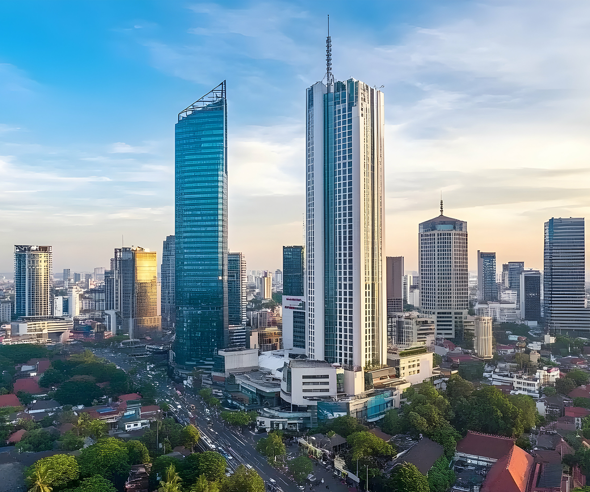 Aerial view of Jakarta’s central business district