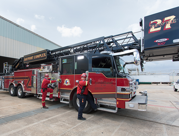 LYB Bayport Polymers site fire engine